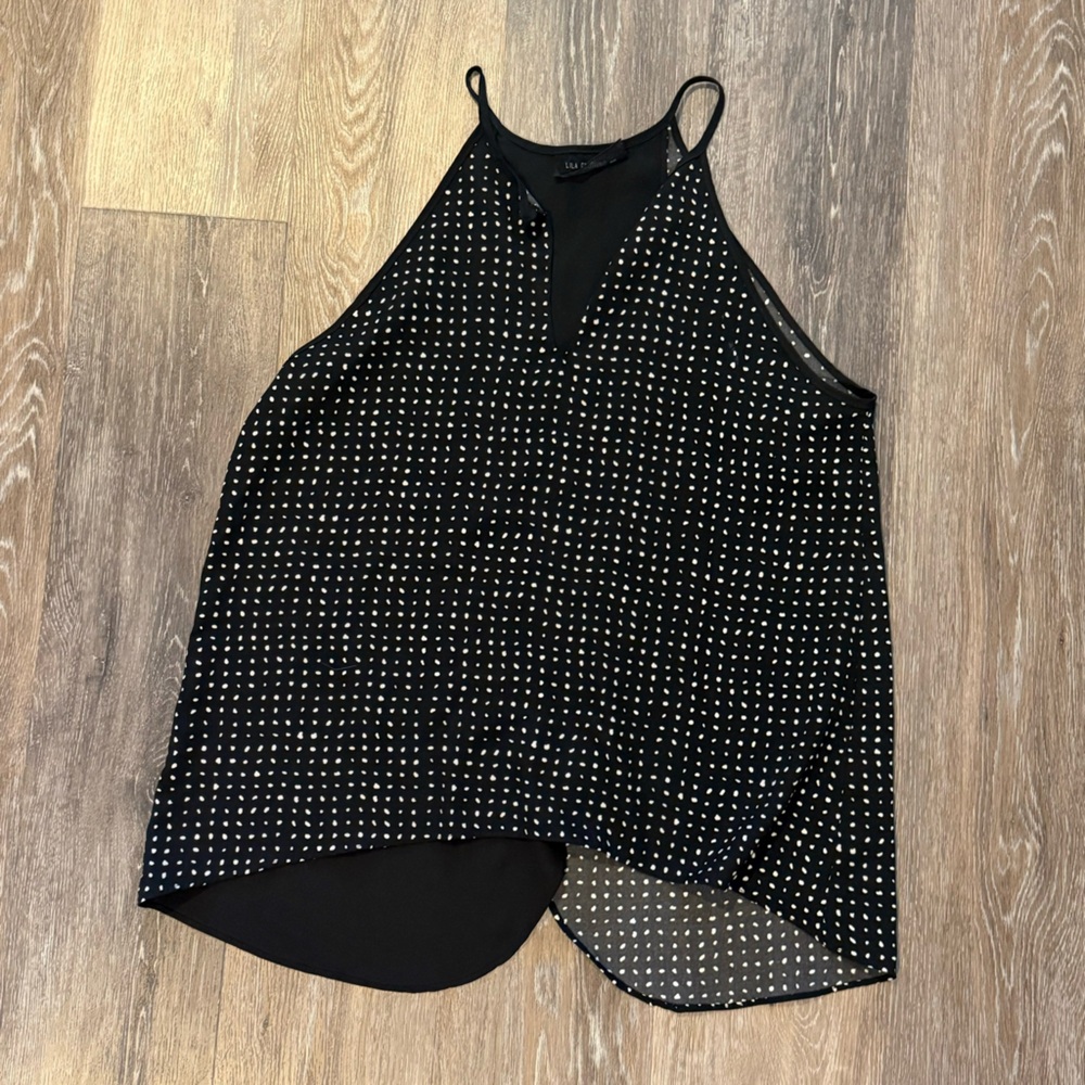Lila clothing black & white blouse tank